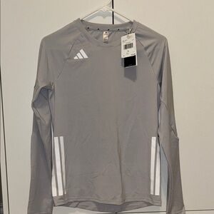 Adidas Gray Long Sleeve Athletic Shirt